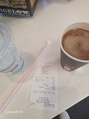 The price for a cup of ice and Coffee...