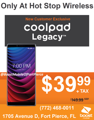 CoolPad Legacy $39.99 for New Customers