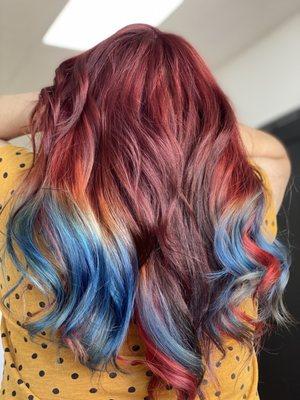 Creative color / Fashion color / red hair