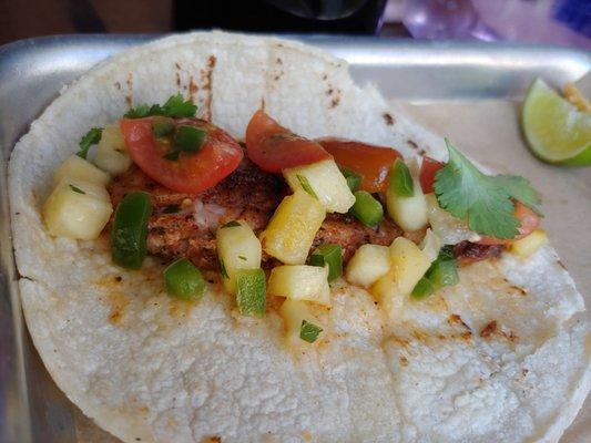 Blackened redfish taco