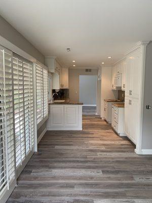 Kitchen cabinet lacquer, wall paint, and ceiling paint.