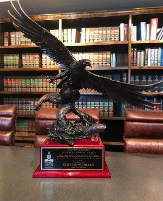 Our Sr. trial lawyer Scott R. McMillen was award the prestigious EAGLE legend award