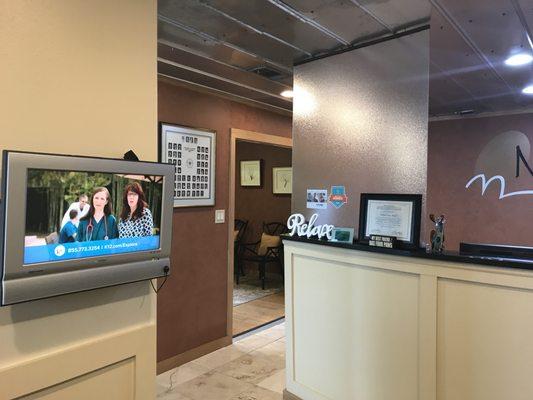 Another view of the waiting room right when you walk in.