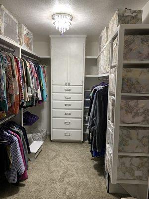 Closet after