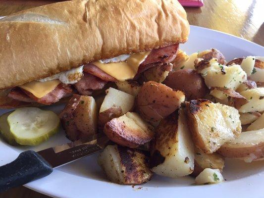 Pork roll, egg and cheese sub