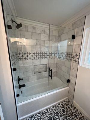 3/8" frameless shower enclosure