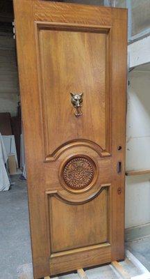 Stained & finished mahogany exterior door