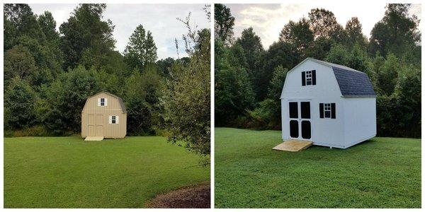 Before and after 12x12 Barn