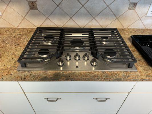 New stove top install