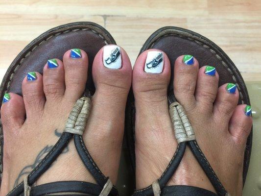 Seahawks toe nails