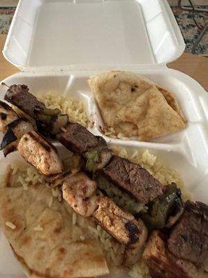 Beef and Chicken Kebab Combo