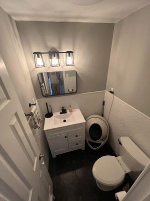 Custom tile work in powder room