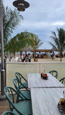 Outdoor sand patio