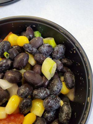 This is unacceptable, rancid black bean salad. This made my office gag as soon as I opened this.