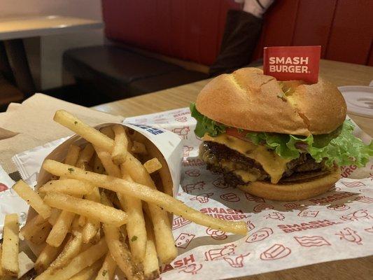 Double Classic Smash Burger with Smash Fries