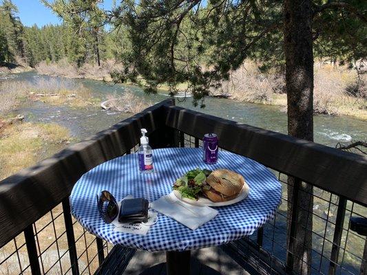 River view patio