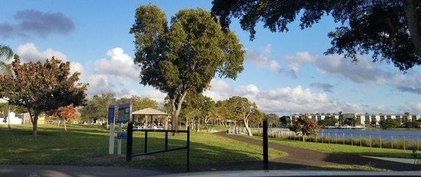 This is the park outside of the dog park area where they have many trails that you can walk your dog with a leash.