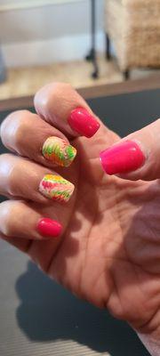 Neon gel tye dye.. boy is tye dye hot!!!