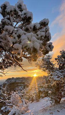 Sunrise over the canyon.