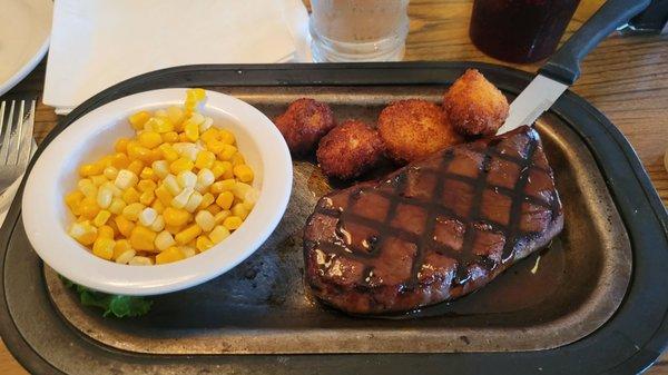 Teriyaki steak (and fried scallops)