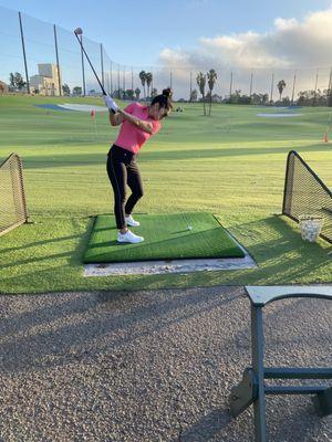 Golf Lessons at Newport Beach Driving Range.