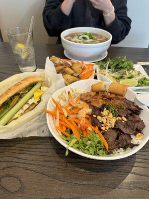 B3. Grill Pork Sandwiches  P8. Eye Round Steak,Tendon,Brisket  V1. House Special Vermicelli