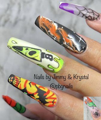 #halloweennails#marblenails#screamnails#halloweennailart#halloweennailsdesign#halloweennail#halloweennailsart#halloweennaildesign