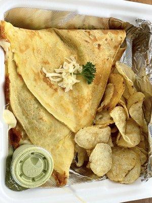 Chef's Choice (a savory chicken crepe)