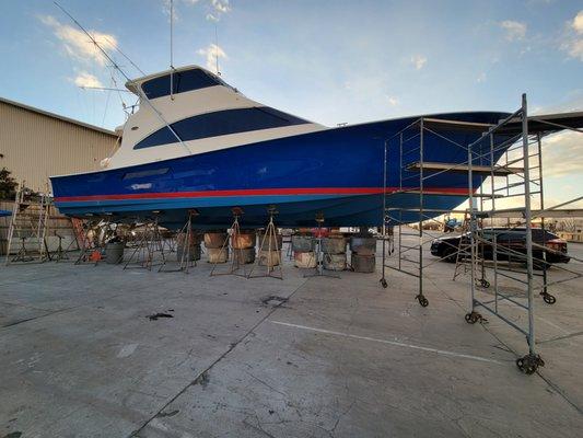 After it the hull was painted