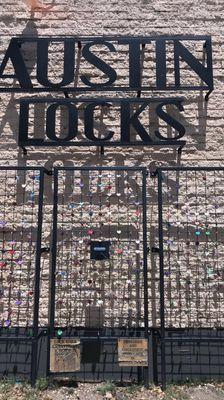 Austin Locks. Heart shaped locks to leave your mark in Austin.