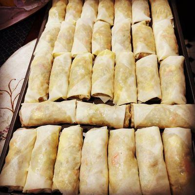 Veggie lumpia's that you can cook at home.