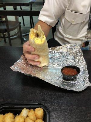 Dave's breakfast burrito