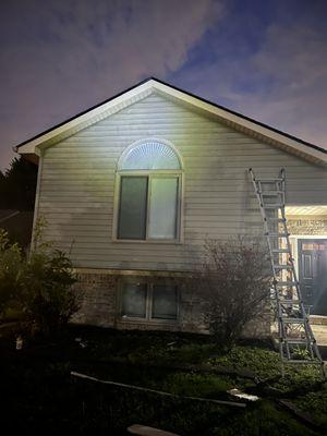 Soffit and fascia repair after a windstorm