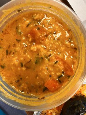 Dal tadka (I stirred it before the pic)