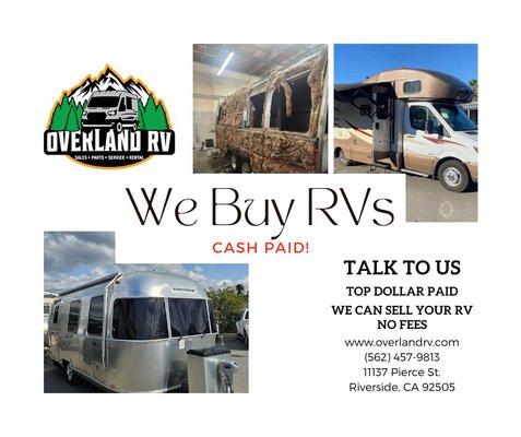 We Will buy your damaged RV's/Trailers