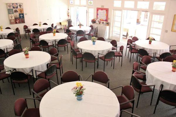 Interior of Fellowship Hall