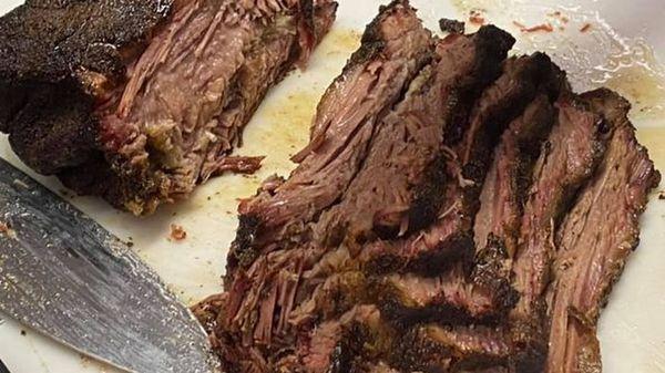 Freshly Smoked Brisket Daily.  Moist and Tender.