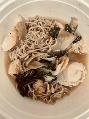 The new version of Garlic Chicken Ramen. I added the Roasted chicken and Bokchoy.