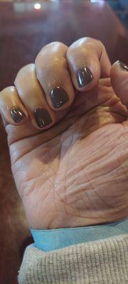 Gel manicure...