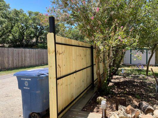 Privacy fence at Pebble Oak.