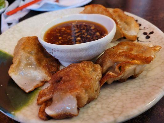 Pan fried pork dumplings