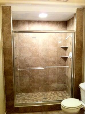 custom tile shower