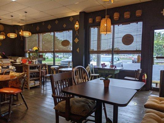 View of the front of the restaurant from our seat in the main dining area.