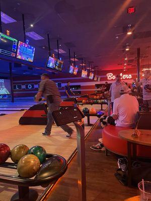 Bowling night with friends and family