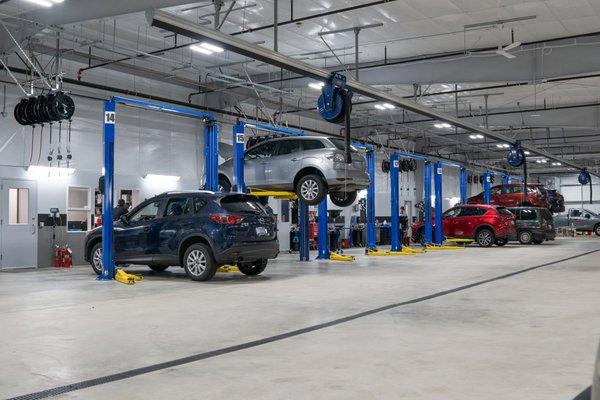 There is always room for your vehicle with 18 new service bays.