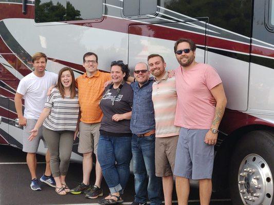 Our crew (plus the photographer) for the drive. Thank you Cummings!