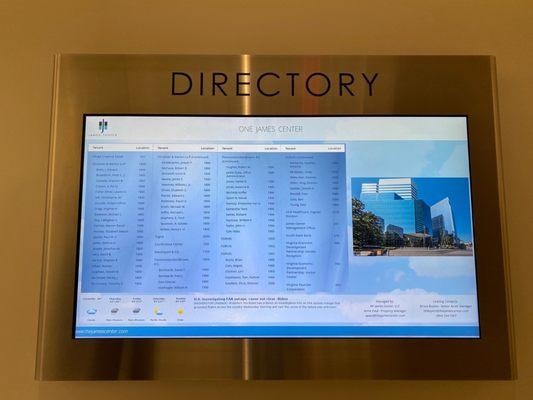 James Center Directory