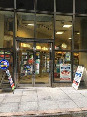 Gateway newsstand Convenience store where bus stop is from NYC to Newark & also stop for JFK and LGA