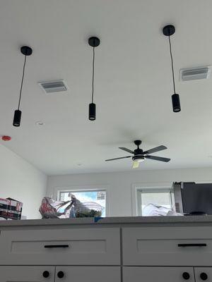 Pendent lights installation