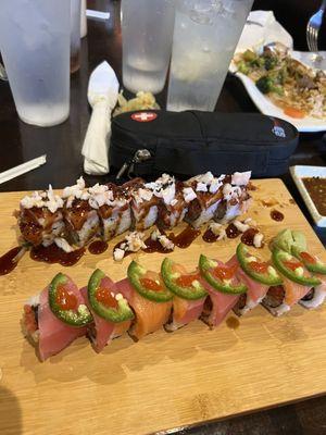 Typhoon Roll and Spicy Tuna roll